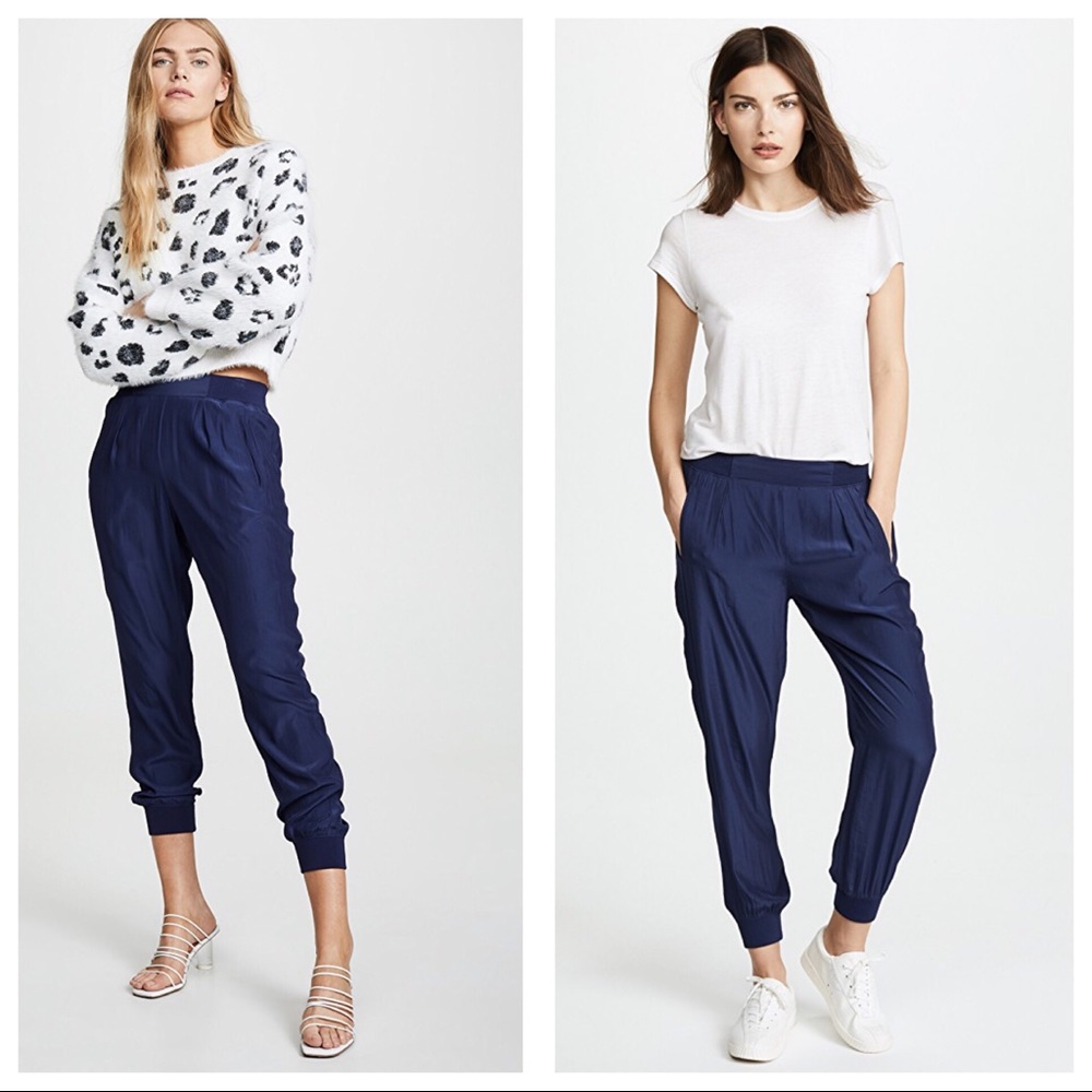 Ramy Brook Navy Blue Track Joggers
